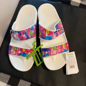 Crocs mens' Colorful Slide Sandals